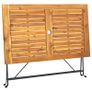 Folding Garden Table 120x70x74 cm Solid Acacia Wood Image 2