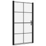 Shower Doors Tempered Glass 100x178 cm Black Image 2