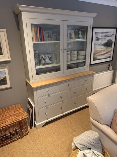 Neptune Chichester 5ft Glazed Grand Dresser Display Cabinet