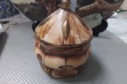 Indian Domed Bone &amp; Brass Trinket Box