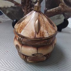 Indian Domed Bone & Brass Trinket Box