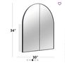BNIB arched black bathroom mirror / medicine cabinet Image 2