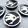 1set (4caps) Black Chrome logo SKODA Octavia Superb Fabia Yeti wheel center cap 5JA601151A 56mm caps Image 4