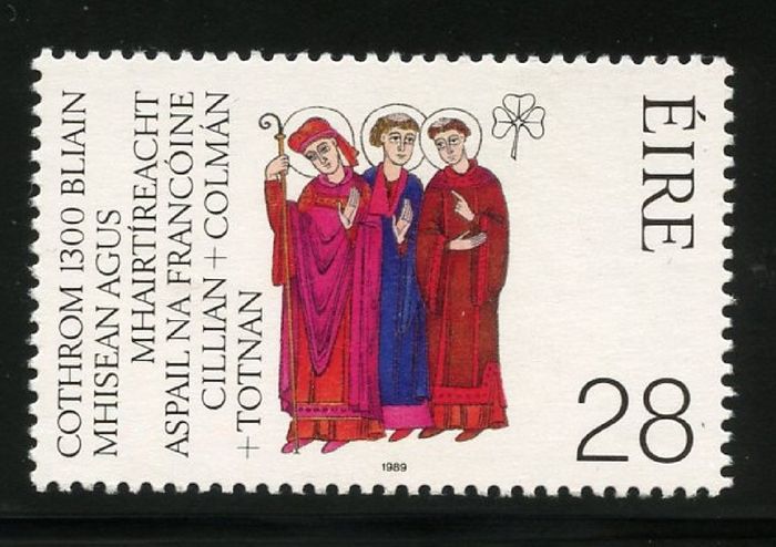 Ireland 1989 - Scott # 748 Martyrdom of Irish Missionaries to Germany - Mint Never Hinged