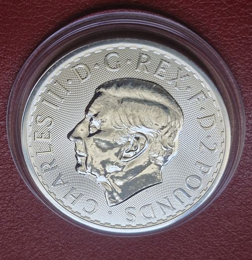 UK 1 oz silver BRITANNIA 2023 2 Pound BU coin