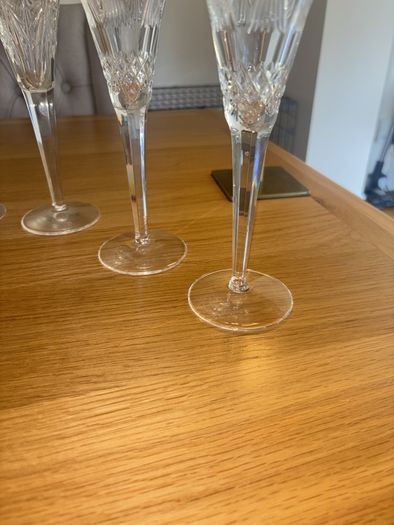 Complete Set of 8 Waterford Crystal Millenium Toasting Flutes