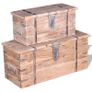 Two Piece Storage Chest Set Acacia Wood Image 8