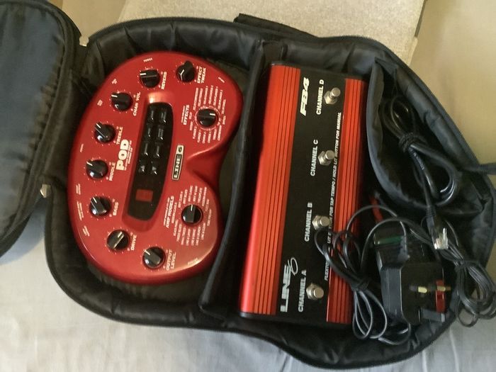 Line 6 POD 2.0 + FB4 foot controller + PSU and soft case.