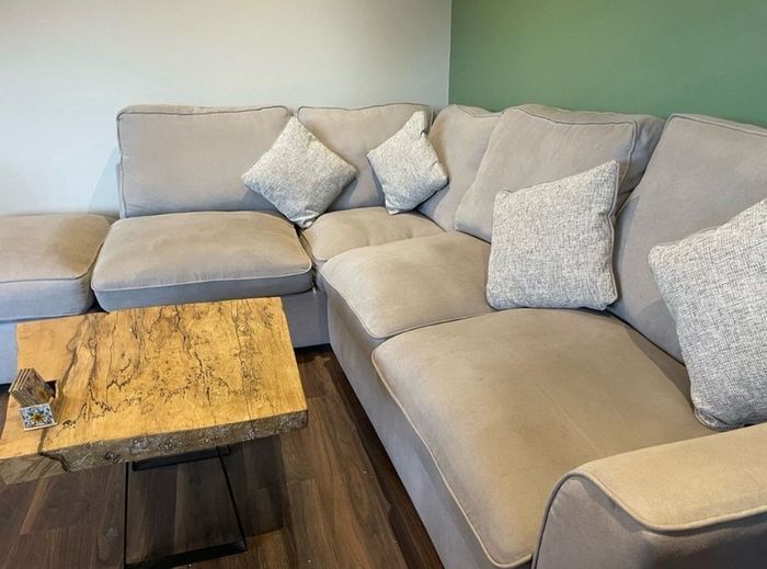 corner couch and swivel chair