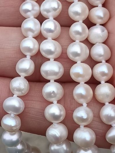 Baroque Pearl Necklace on Sterling Silver Closures