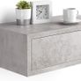 2 Grey Concrete Effect Floating Bedside Tables Image 10