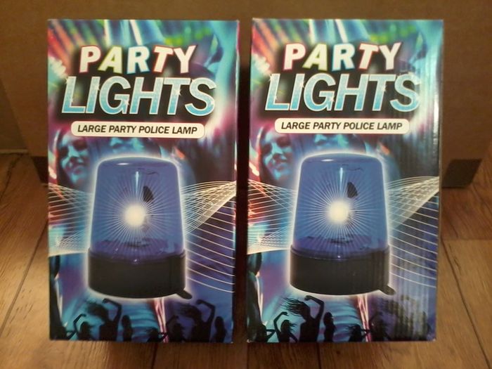 Party Lights: Large Party Police Sirens - Set of TWO - Brand New & Unopened