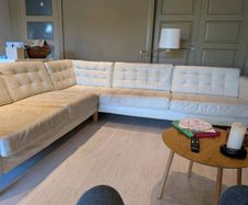 Leather L-shaped couch
