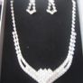 Silver/Crystal Bridal Neck Piece and Earrings Image 5