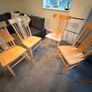 Set of 4 Oak Wood Dining Chairs Image 2