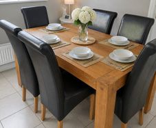 solid oak dining table