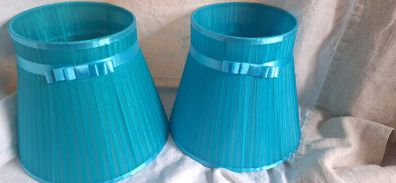 Two Torquoise Blue Pendant Ceiling  Light Shades