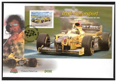 2001 Ireland Centenary of the Royal Irish Automobile Club: Jordon Commemorative Stamp Miniature Sheet An Post First Day Cover (FDC)