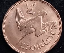 Ireland - 1959 - Farthing - 1/4d - Woodcock - KM.9 - ERROR e - [2708]