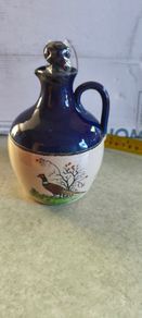 Vintage Pheasants Mead Flask Decanter Jug  P F Alexander Signed  | Retro Flagon Game Birds Barware | Man Cave Drinks Trolley English Stoneware