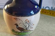 Vintage Pheasants Mead Flask Decanter Jug  P F Alexander Signed  | Retro Flagon Game Birds Barware | Man Cave Drinks Trolley English Stoneware