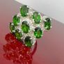 Silver Chrome Diopside & Diamond Statement Ring Image 4