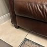 Brown 3 Seater leather couch Image 5