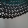 Handmade crochet triangle shawl wrap. Green black gradient ombre lacy shawl Image 3