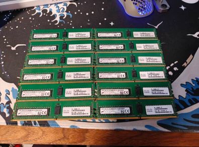 12 sticks of 16GB ECC PC4 2400 MT/s memory