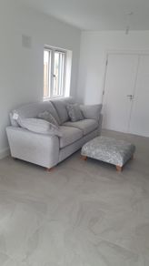 REDUCED Diamond Furniture Stan Sofa Couch and Footstool