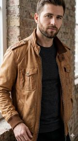 Classic Men's Aviatrix Tan Leather Jacket