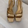 Gold Low Heel Sandals Label Size 43 (Fits EU 41) Image 5