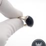 925 Vintage Sterling Silver Signed Chunky Blue Goldstone Ring Image 9