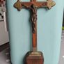 Antique French Altar Crucifix with Memento Mori Skull and Crossbones Image 8