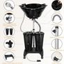 Portable Salon Basin Shampoo Bowl Sink With Electric Pump, Height Adjustable Hair Washing Basin With 2 Bucket & Drain Hoses for Home Barber Shop Use Image 8