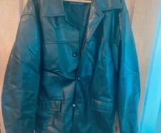 Black faux leather jacket by geuine garments size xxl