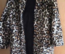 Vintage Faux Ocelot Fur Coat