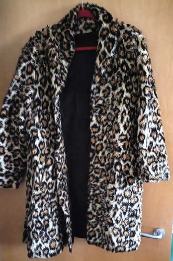 Vintage Faux Ocelot Fur Coat