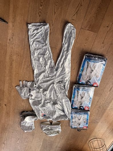 Silver space costume 15euro each