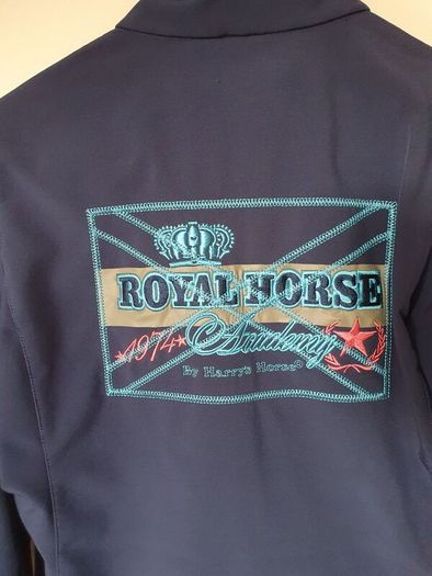 Harry's Horse soft shell jacket size large ptp 20" Navy like new