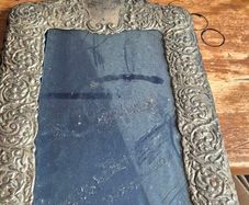 Vintage antique sterling silver large photo frame