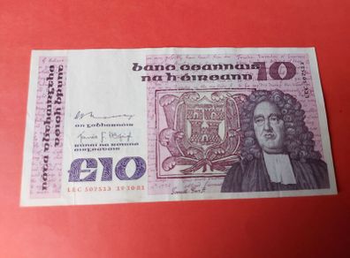 B series Jonathan Swift Ten Pound  Note 19.10.81