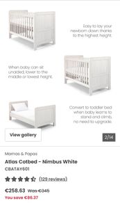 Mamas and papas cotbed