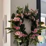 Handmade Spring Door Wreath | Pink Faux Cherry Blossom Image 6