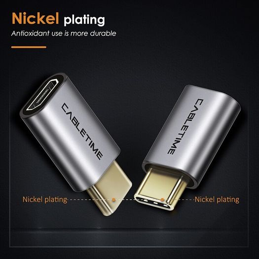 Cabletime Aluminum Alloy OTG Micro USB (Female) to USB-C (Male) QC 3.0/2.0 Charger & Sync Convertor Adapter (Brand New/Warranty)
