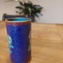 Vintage Chinese cloisonne enamel brush pot Image 2