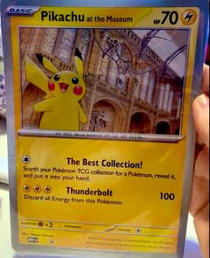Pokemon Pikachu at the museum promo card