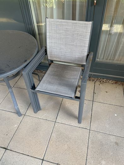garden table and 4 chairs
