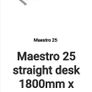 Office Desk 1800mm x 800mm Desk with White top Silver Frame Image 2