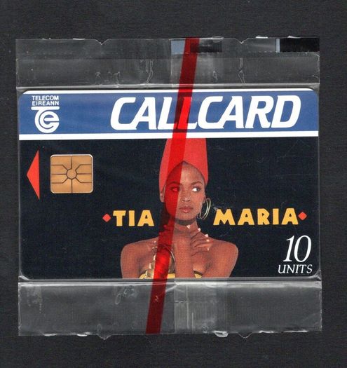 1993 Ireland 10 unit Tia Maria (Gemplus GEM1) Call Card Mint in packaging